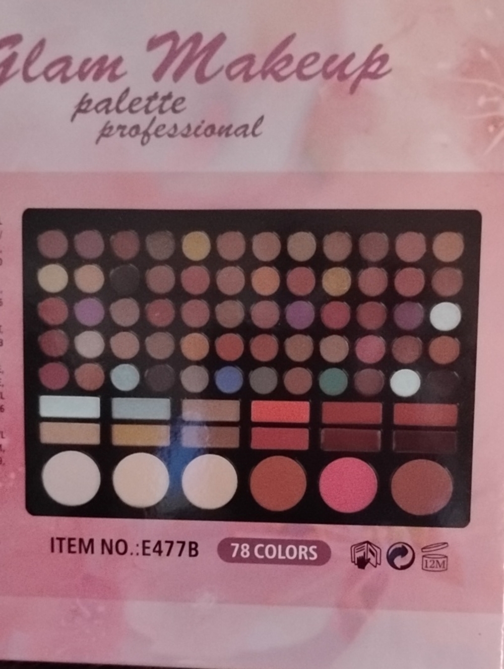 Glam Makeup Eyeshadow Palette - Pink